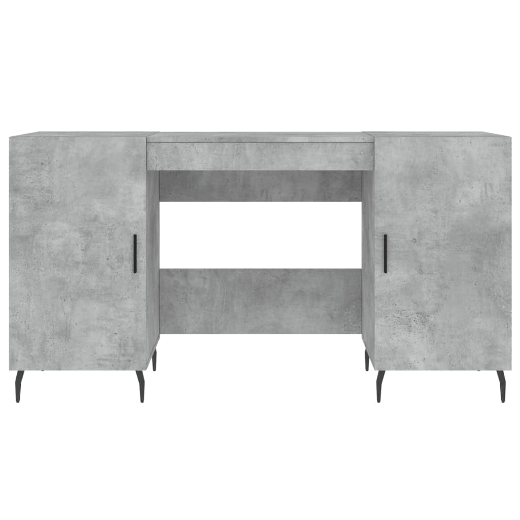 Scrivania Grigio Cemento 140x50x75 cm in Legno Multistrato - homemem39