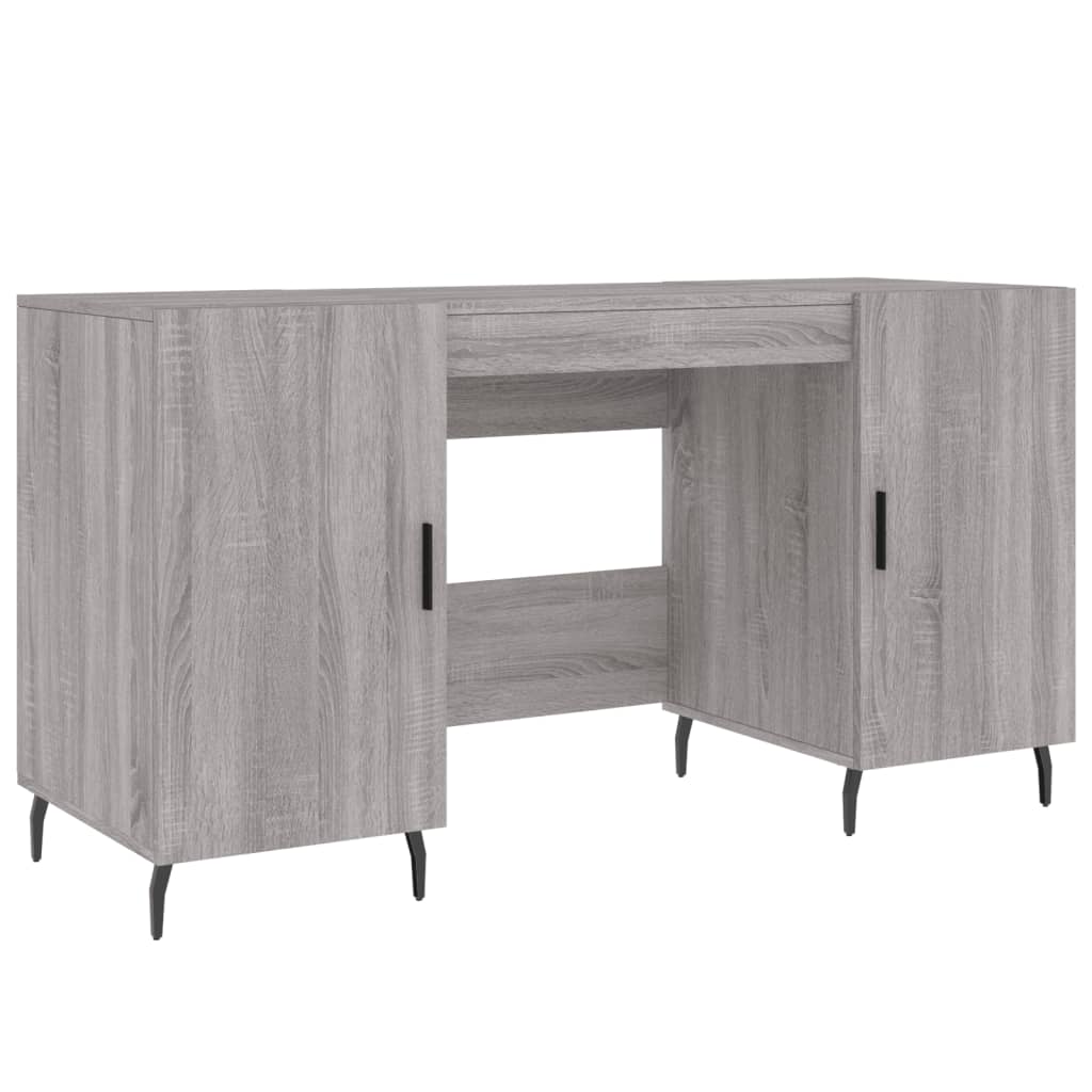 Scrivania Grigio Sonoma 140x50x75 cm in Legno Multistrato - homemem39