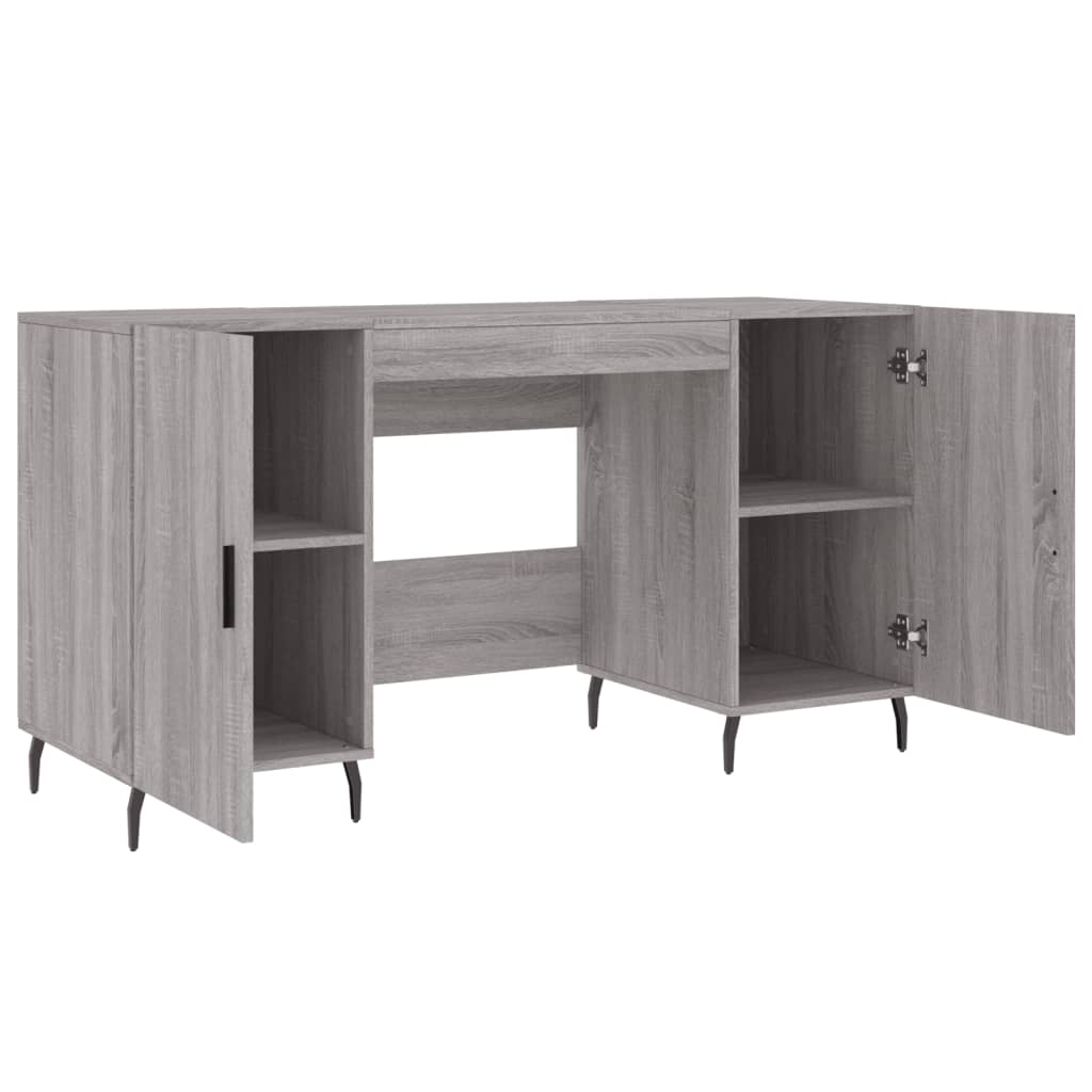 Scrivania Grigio Sonoma 140x50x75 cm in Legno Multistrato - homemem39