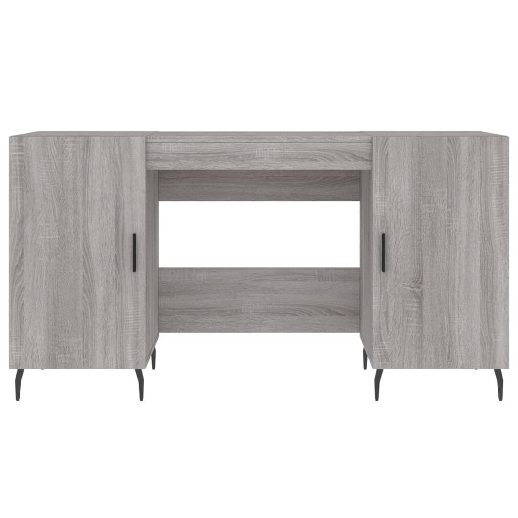 Scrivania Grigio Sonoma 140x50x75 cm in Legno Multistrato - homemem39