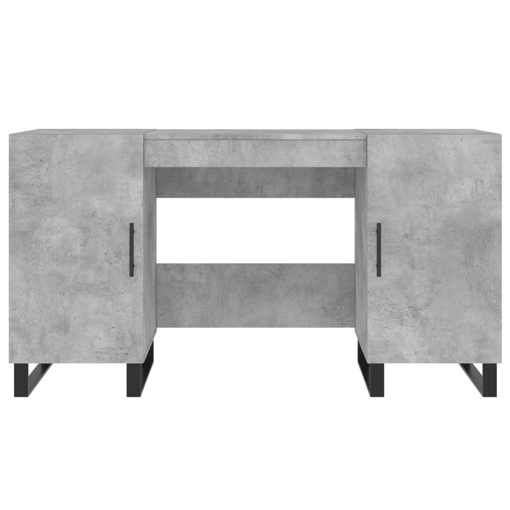 Scrivania Grigio Cemento 140x50x75 cm in Legno Multistrato - homemem39