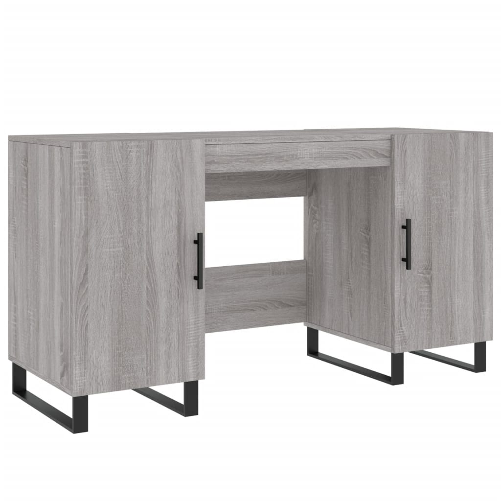 Scrivania Grigio Sonoma 140x50x75 cm in Legno Multistrato - homemem39