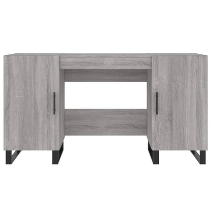 Scrivania Grigio Sonoma 140x50x75 cm in Legno Multistrato - homemem39