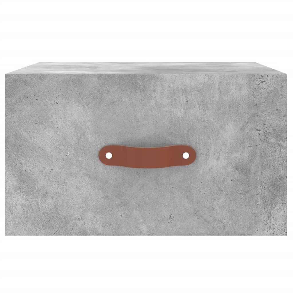 Comodino a Muro Grigio Cemento 35x35x20 cm - homemem39