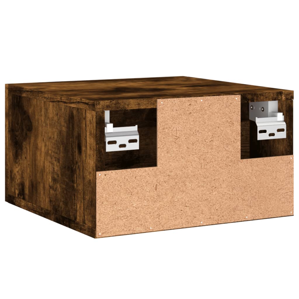 Comodino a Muro Rovere Fumo 35x35x20 cm - homemem39