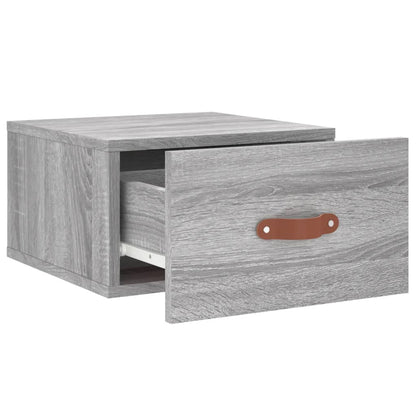 Comodini a Muro 2 pz Grigio Sonoma 35x35x20 cm - homemem39