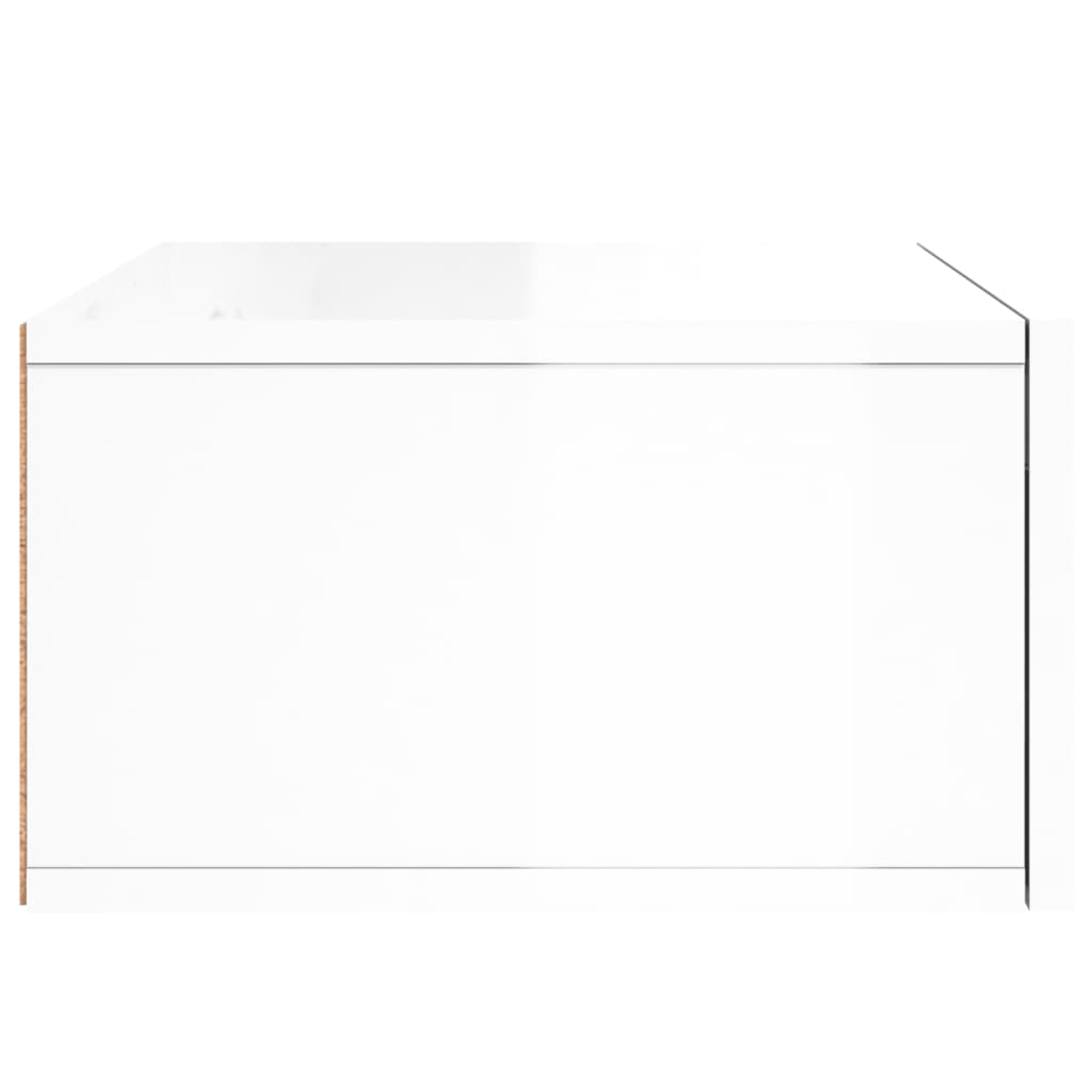 Comodini a Muro 2 pz Bianco Lucido 35x35x20 cm - homemem39