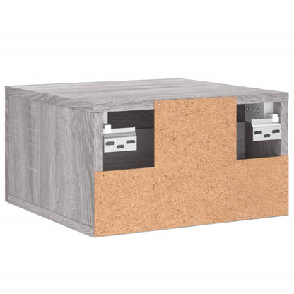 Comodino a Muro Grigio Sonoma 35x35x20 cm - homemem39