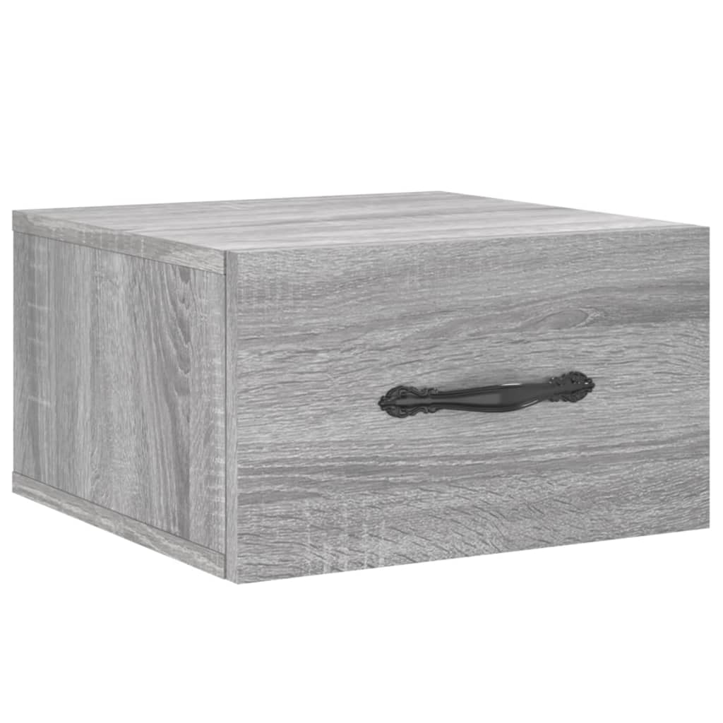 Comodini a Muro 2 pz Grigio Sonoma 35x35x20 cm - homemem39