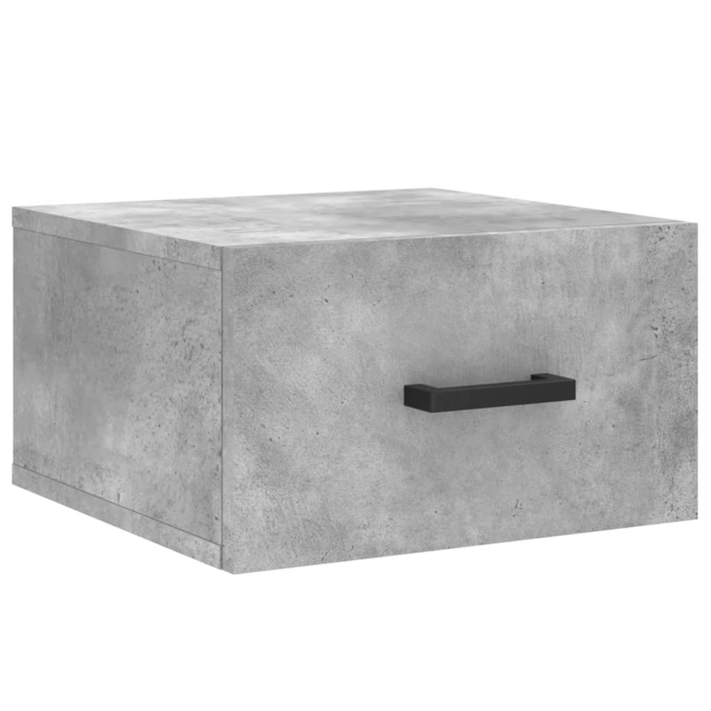 Comodino a Muro Grigio Cemento 35x35x20 cm - homemem39