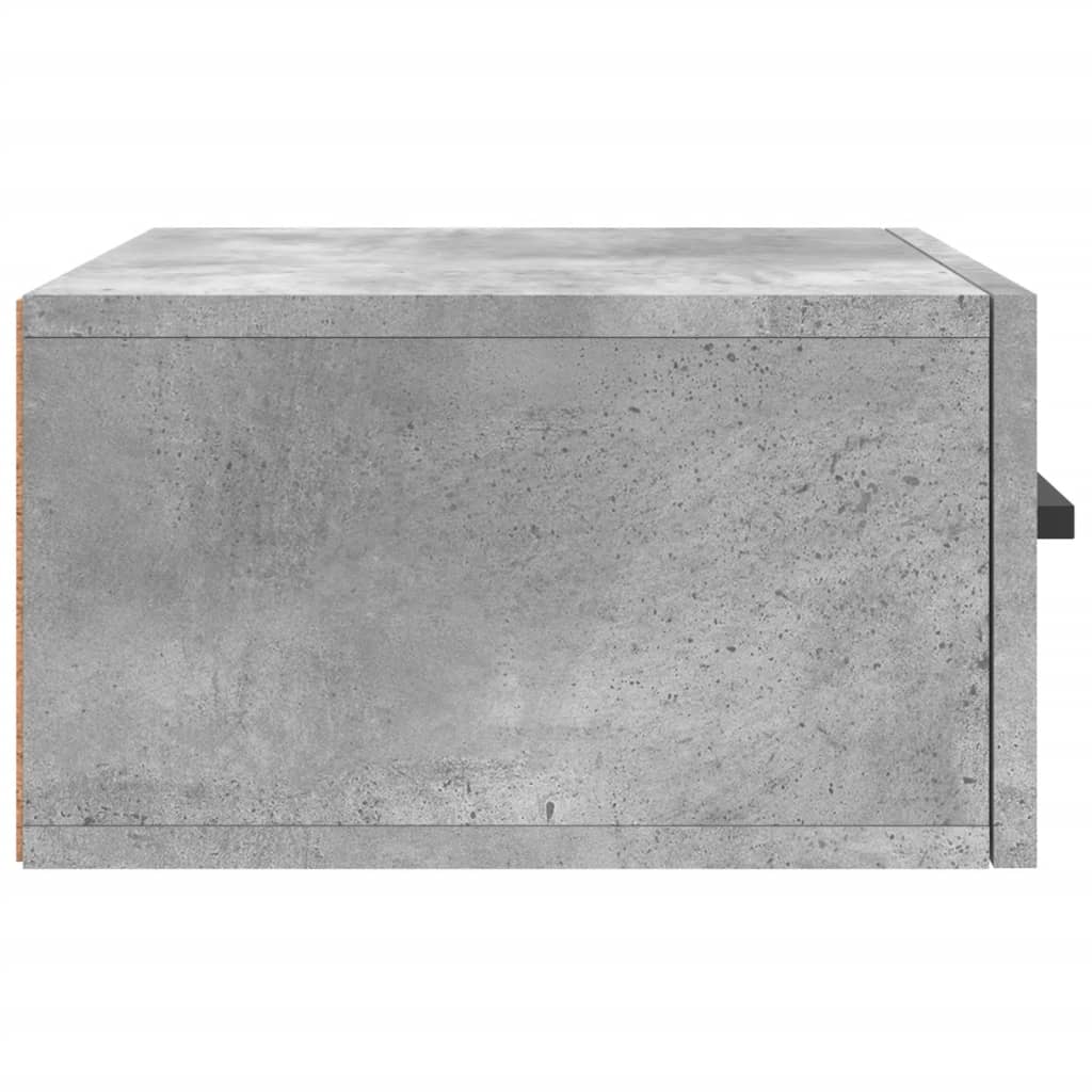 Comodino a Muro Grigio Cemento 35x35x20 cm - homemem39