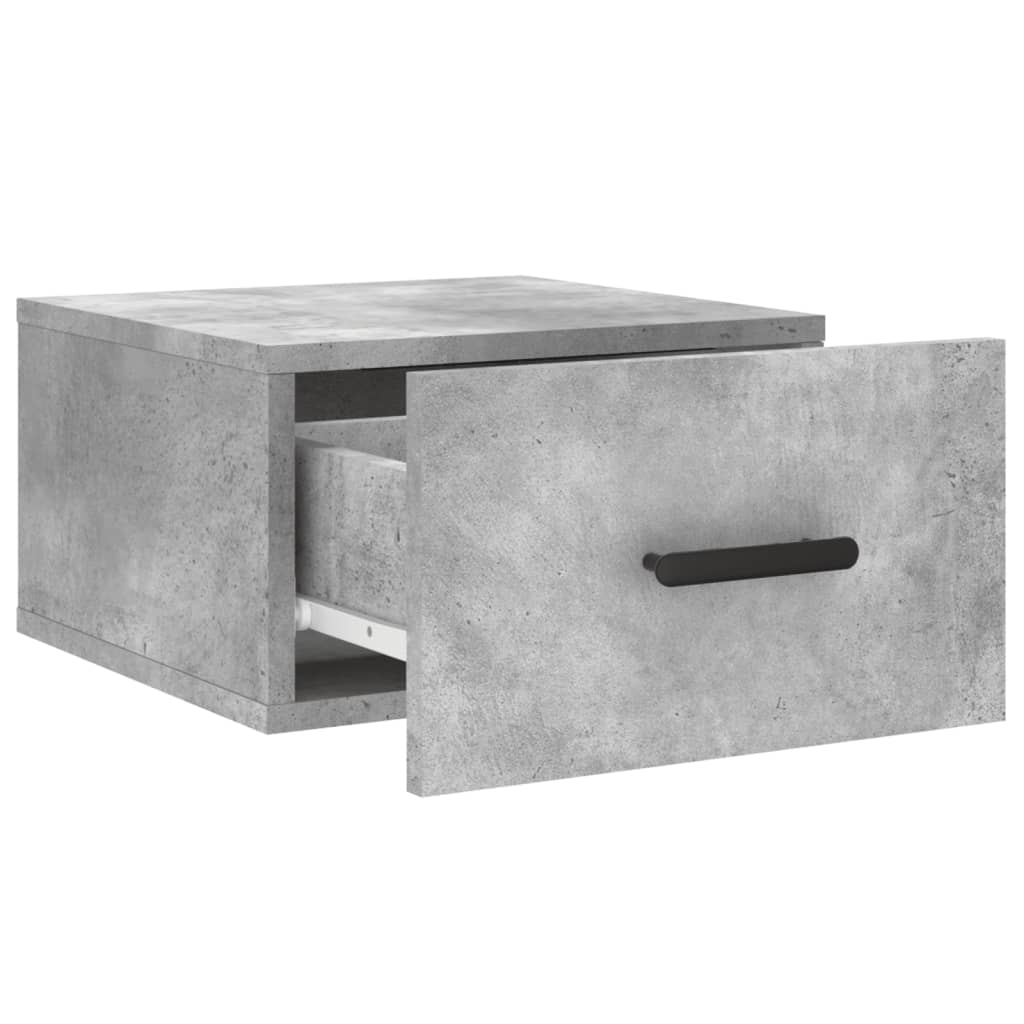 Comodini a Muro 2 pz Grigio Cemento 35x35x20 cm - homemem39