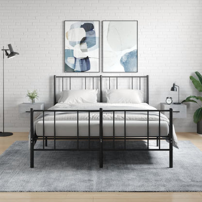 Comodini a Muro 2 pz Grigio Cemento 35x35x20 cm - homemem39