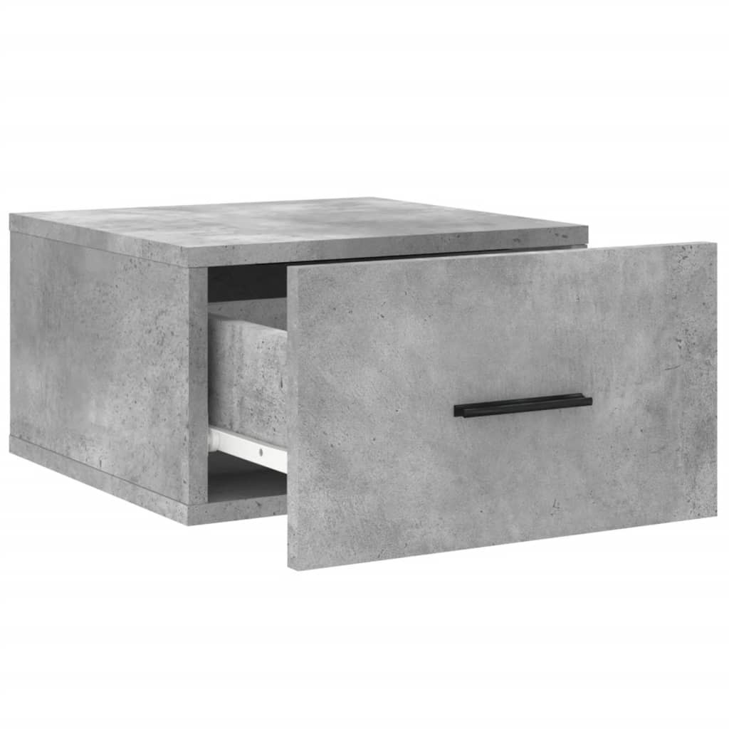 Comodini a Muro 2 pz Grigio Cemento 35x35x20 cm - homemem39