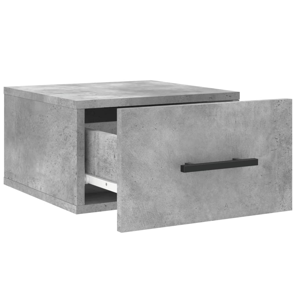 Comodino a Muro Grigio Cemento 35x35x20 cm - homemem39