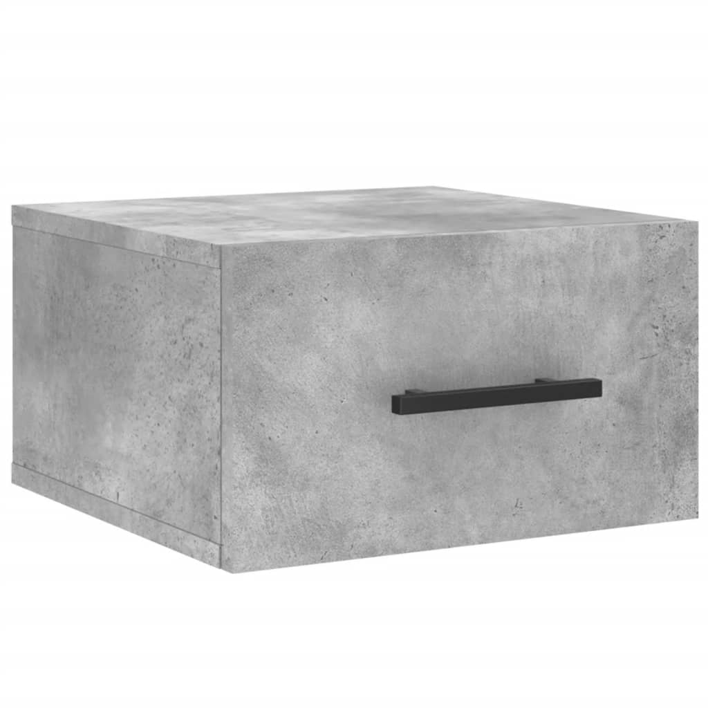 Comodini a Muro 2 pz Grigio Cemento 35x35x20 cm - homemem39