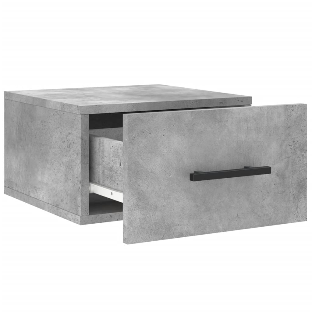 Comodini a Muro 2 pz Grigio Cemento 35x35x20 cm - homemem39