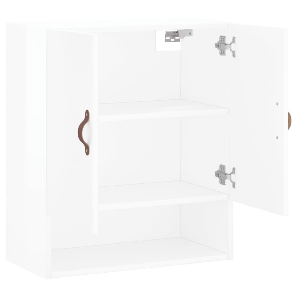 Armadietto a Muro Bianco Lucido 60x31x70 cm Legno Multistrato - homemem39