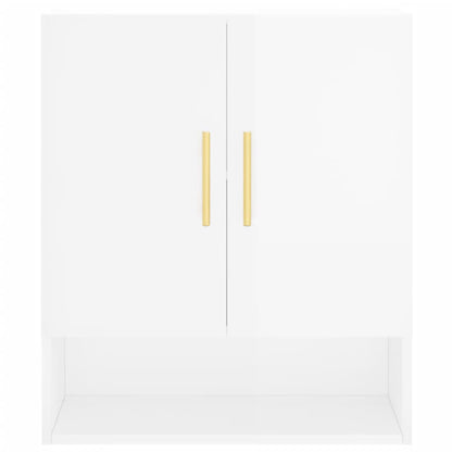 Armadietto a Muro Bianco Lucido 60x31x70 cm Legno Multistrato - homemem39