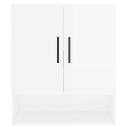 Armadietto a Muro Bianco Lucido 60x31x70 cm Legno Multistrato - homemem39