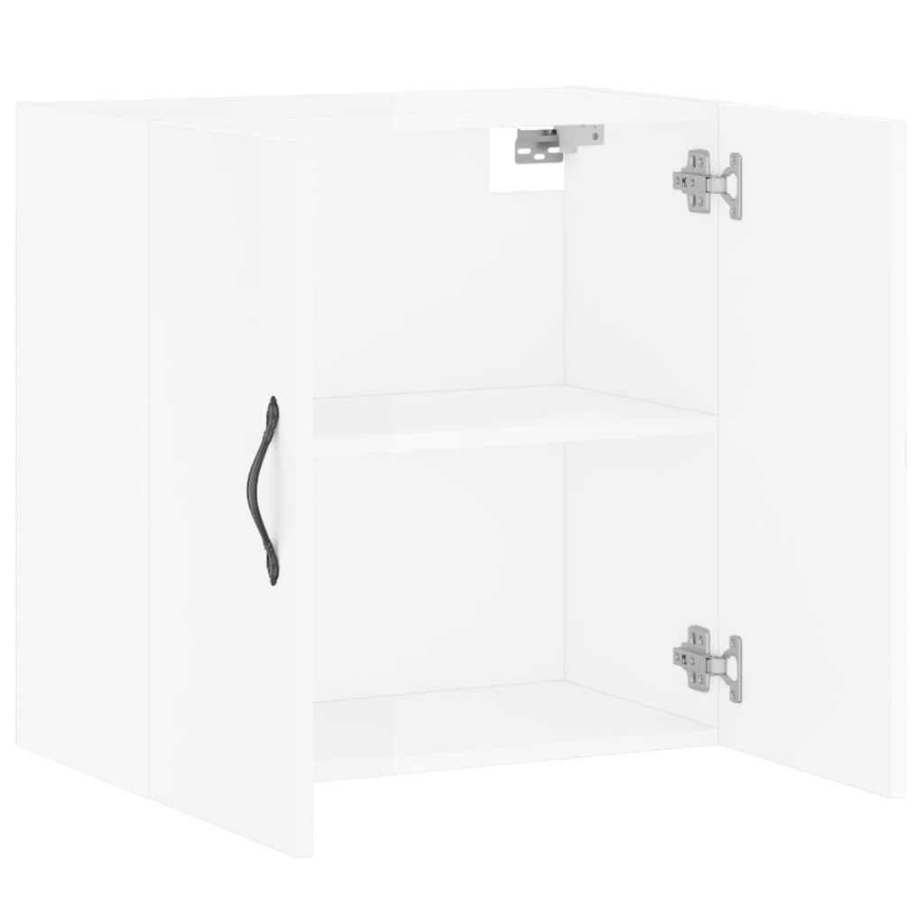 Armadietto a Muro Bianco Lucido 60x31x60 cm Legno Multistrato - homemem39