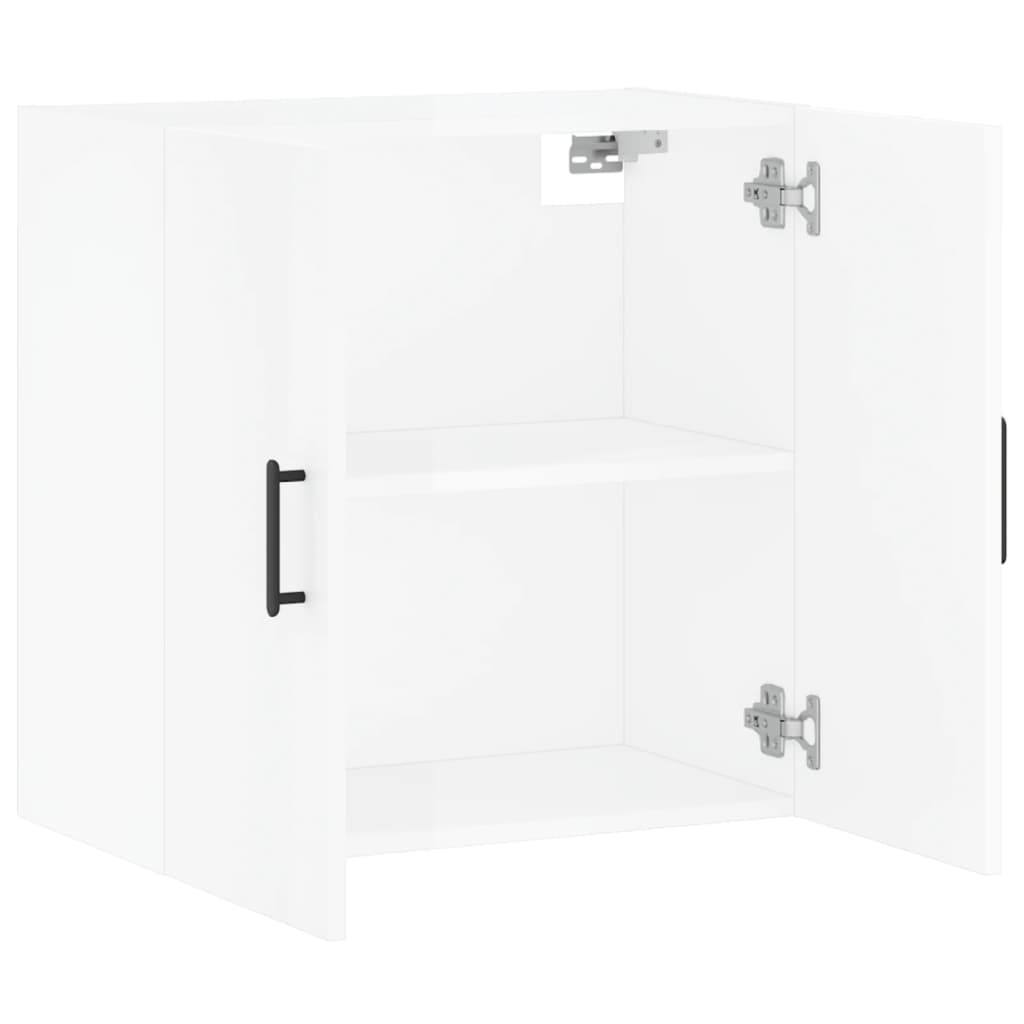 Armadietto a Muro Bianco Lucido 60x31x60 cm Legno Multistrato - homemem39