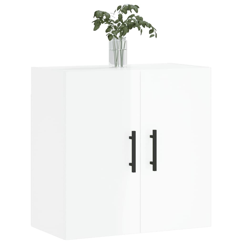 Armadietto a Muro Bianco Lucido 60x31x60 cm Legno Multistrato - homemem39