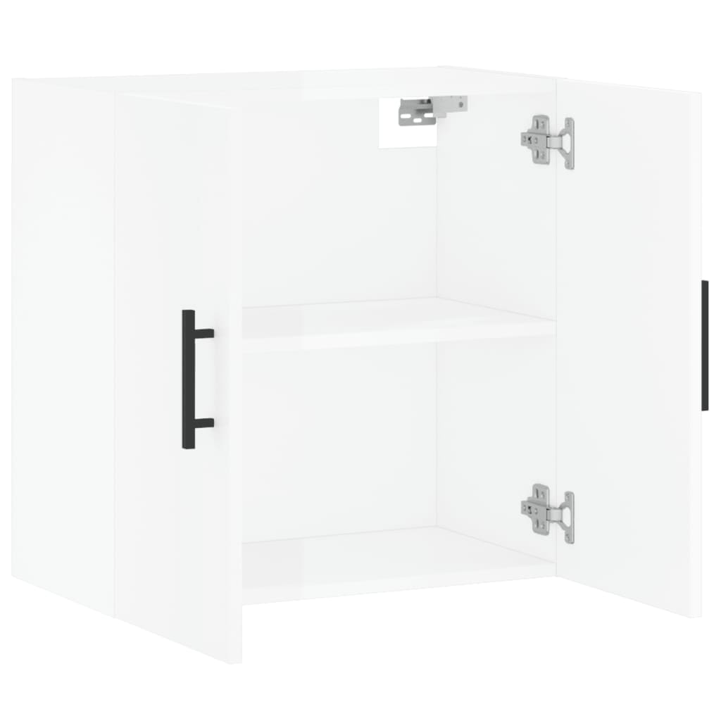 Armadietto a Muro Bianco Lucido 60x31x60 cm Legno Multistrato - homemem39