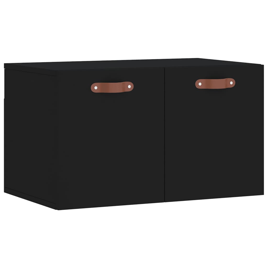 Mobile a Parete Nero 60x36,5x35 cm in Legno Multistrato - homemem39