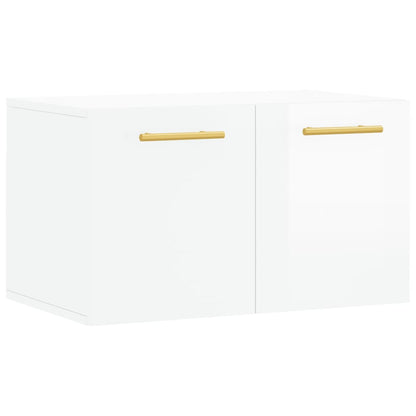 Armadietto a Muro Bianco Lucido 60x36,5x35 cm Legno Multistrato - homemem39