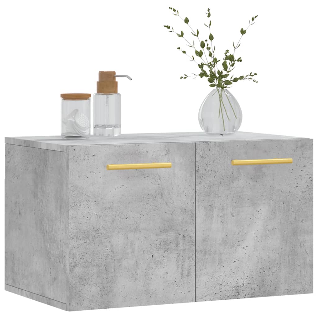 Mobile a Parete Grigio Cemento 60x36,5x35 cm Legno Multistrato - homemem39