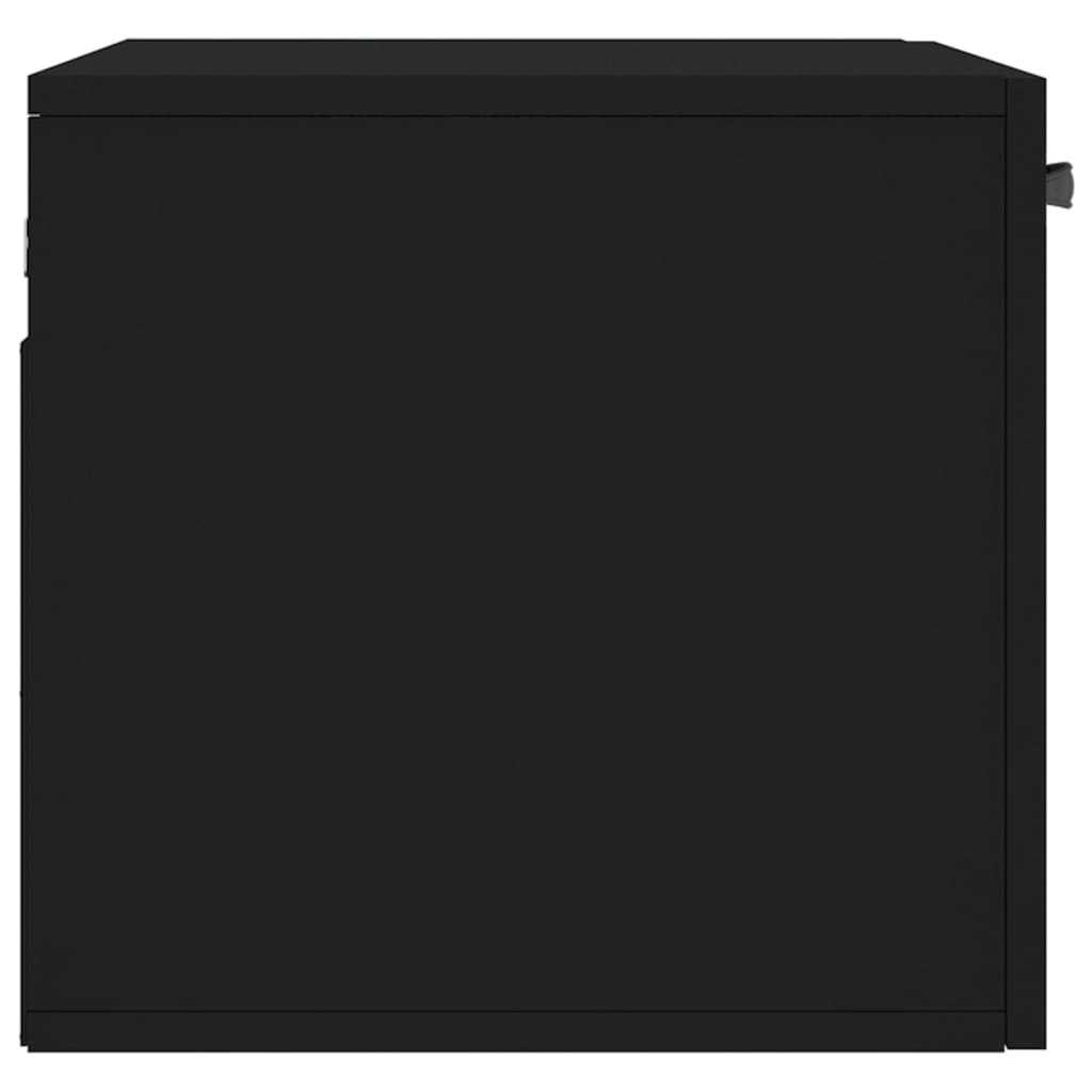 Mobile a Parete Nero 60x36,5x35 cm in Legno Multistrato - homemem39