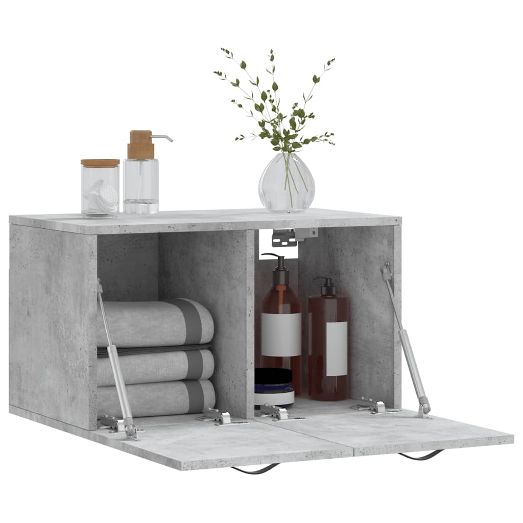 Mobile a Parete Grigio Cemento 60x36,5x35 cm Legno Multistrato - homemem39