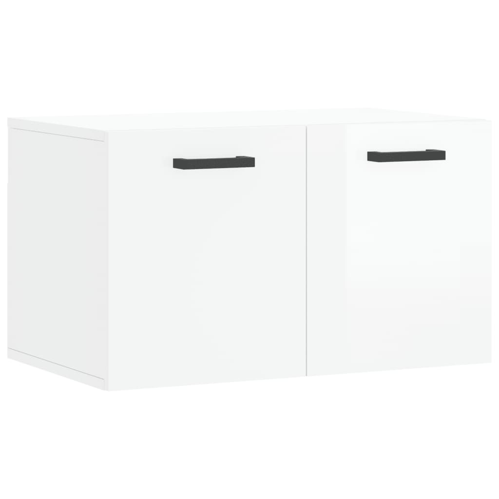 Armadietto a Muro Bianco Lucido 60x36,5x35 cm Legno Multistrato - homemem39