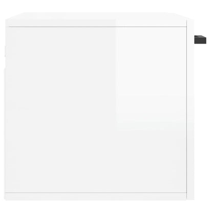Armadietto a Muro Bianco Lucido 60x36,5x35 cm Legno Multistrato - homemem39