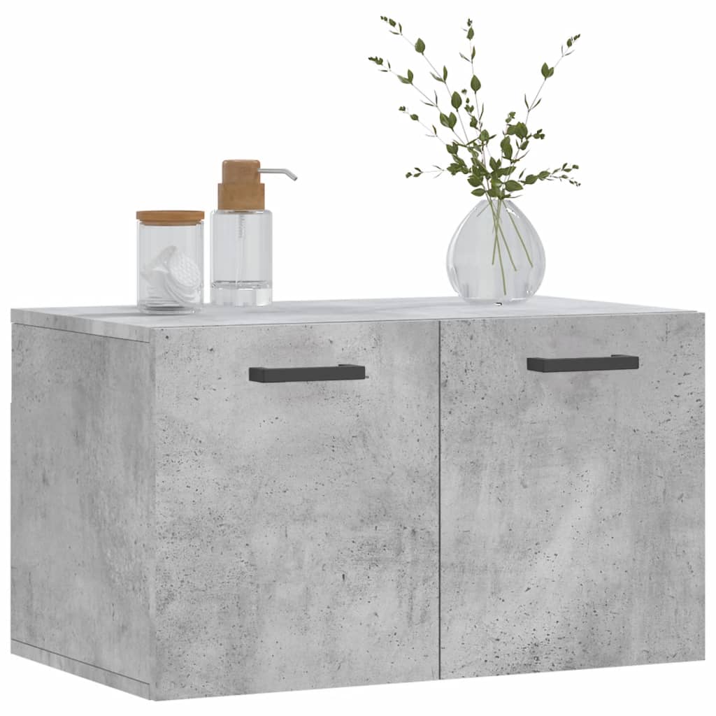 Mobile a Parete Grigio Cemento 60x36,5x35 cm Legno Multistrato - homemem39