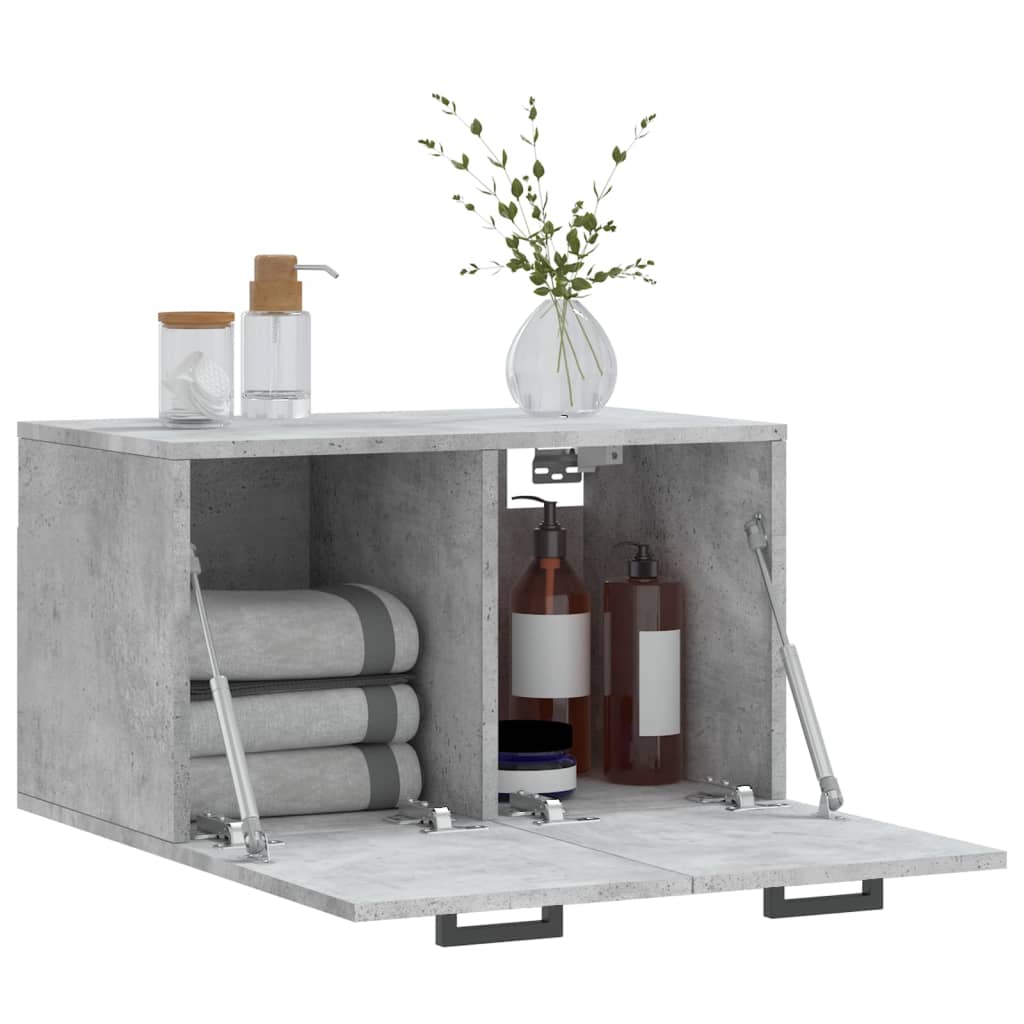 Mobile a Parete Grigio Cemento 60x36,5x35 cm Legno Multistrato - homemem39