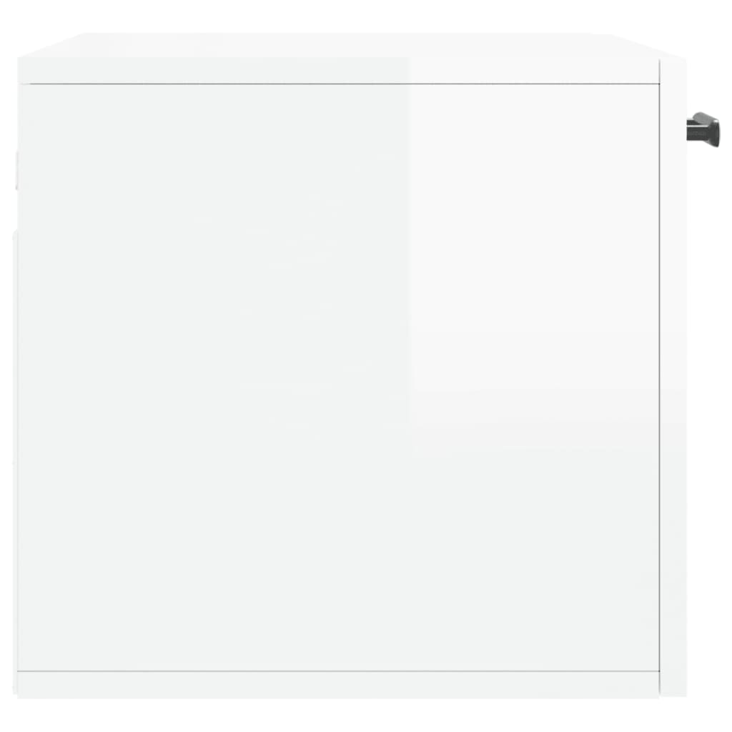 Armadietto a Muro Bianco Lucido 60x36,5x35 cm Legno Multistrato - homemem39
