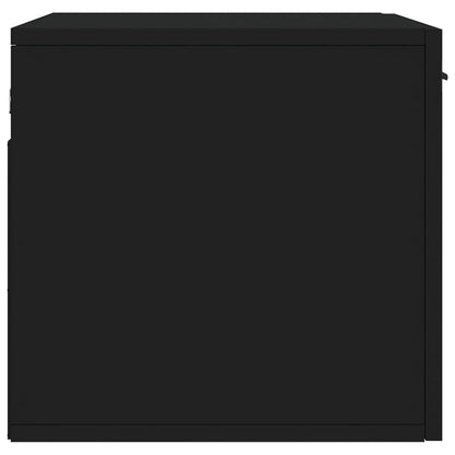 Mobile a Parete Nero 60x36,5x35 cm in Legno Multistrato - homemem39