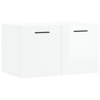 Armadietto a Muro Bianco Lucido 60x36,5x35 cm Legno Multistrato - homemem39