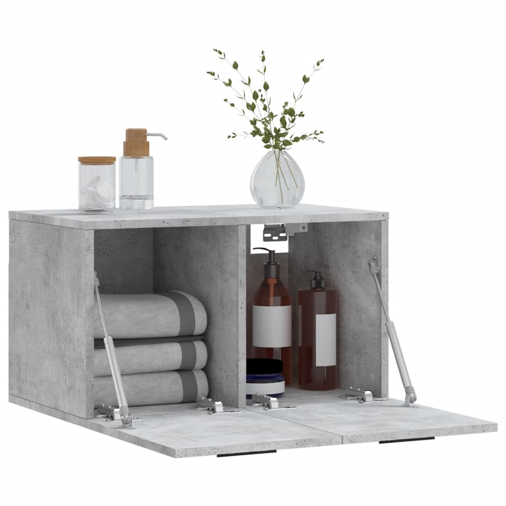 Mobile a Parete Grigio Cemento 60x36,5x35 cm Legno Multistrato - homemem39