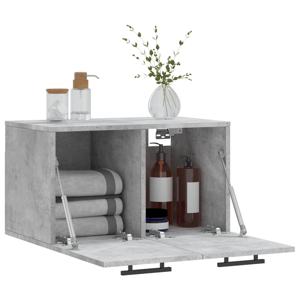 Mobile a Parete Grigio Cemento 60x36,5x35 cm Legno Multistrato - homemem39