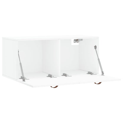 Mobile a Parete Bianco 80x36,5x35 cm in Legno Multistrato - homemem39