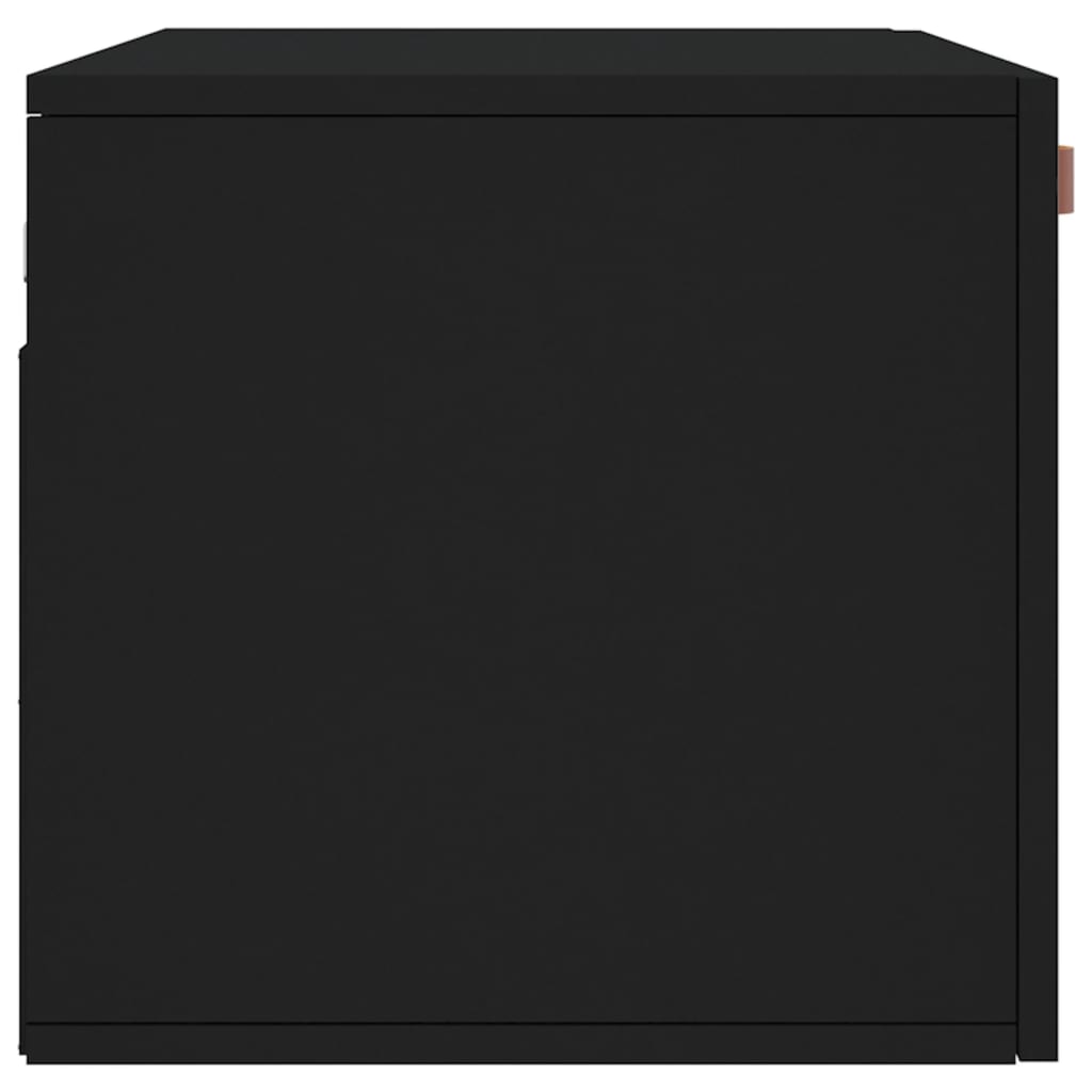 Mobile a Parete Nero 80x36,5x35 cm in Legno Multistrato - homemem39