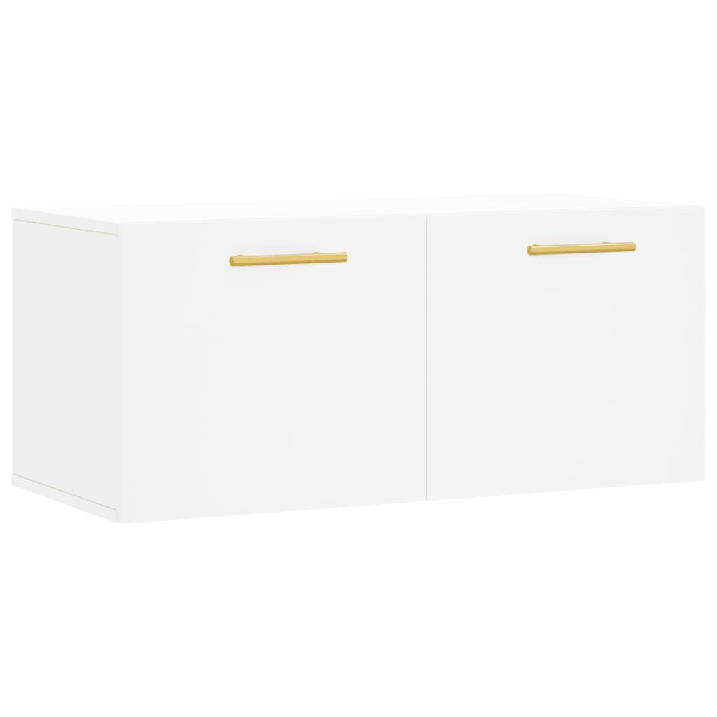 Mobile a Parete Bianco 80x36,5x35 cm in Legno Multistrato - homemem39