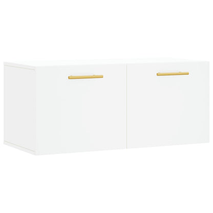 Mobile a Parete Bianco 80x36,5x35 cm in Legno Multistrato - homemem39