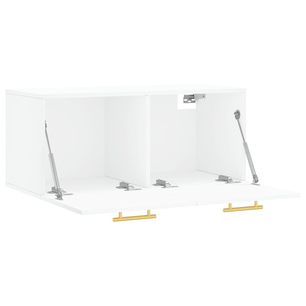 Mobile a Parete Bianco 80x36,5x35 cm in Legno Multistrato - homemem39