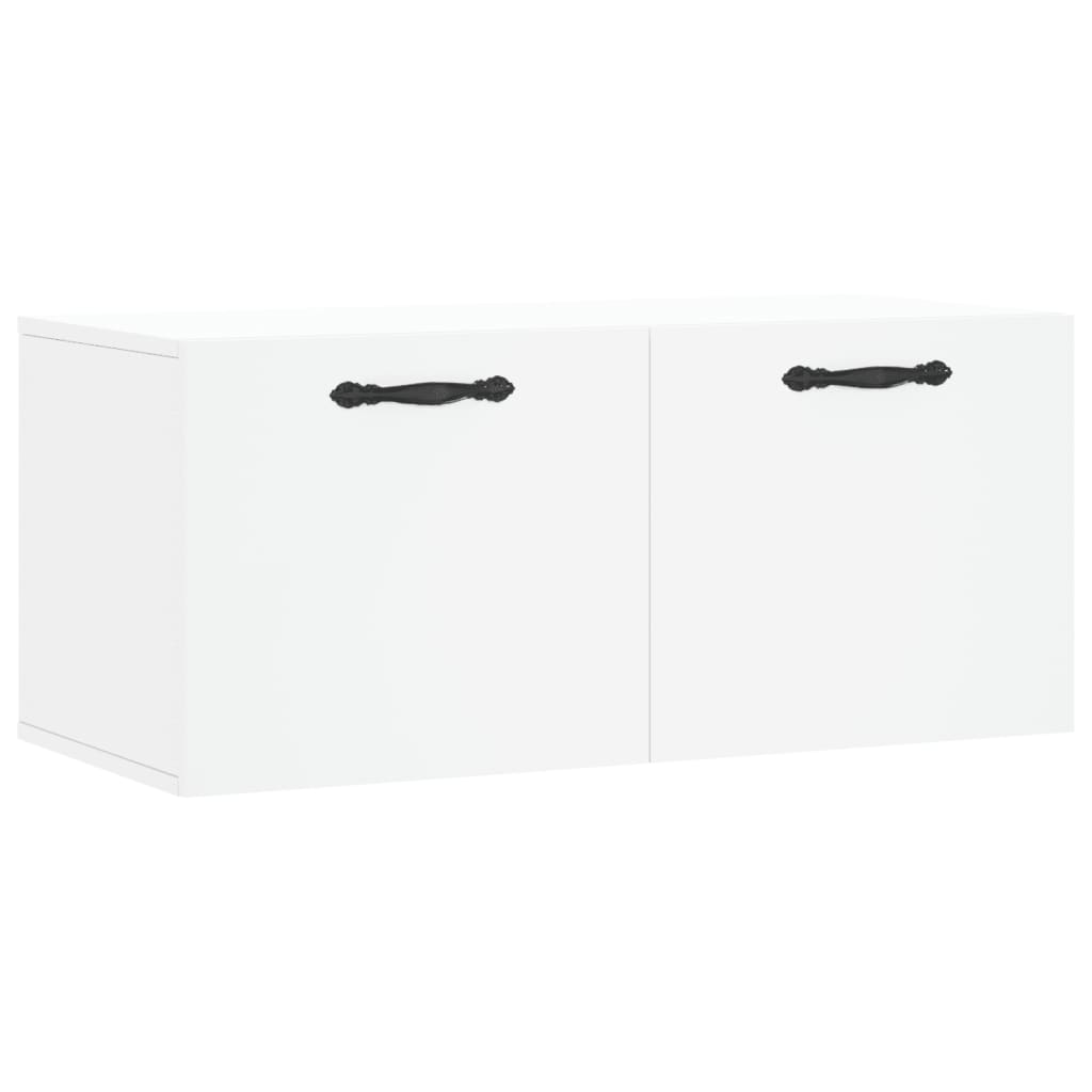 Mobile a Parete Bianco 80x36,5x35 cm in Legno Multistrato - homemem39