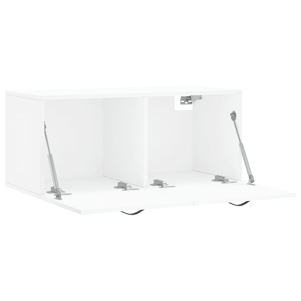 Mobile a Parete Bianco 80x36,5x35 cm in Legno Multistrato - homemem39