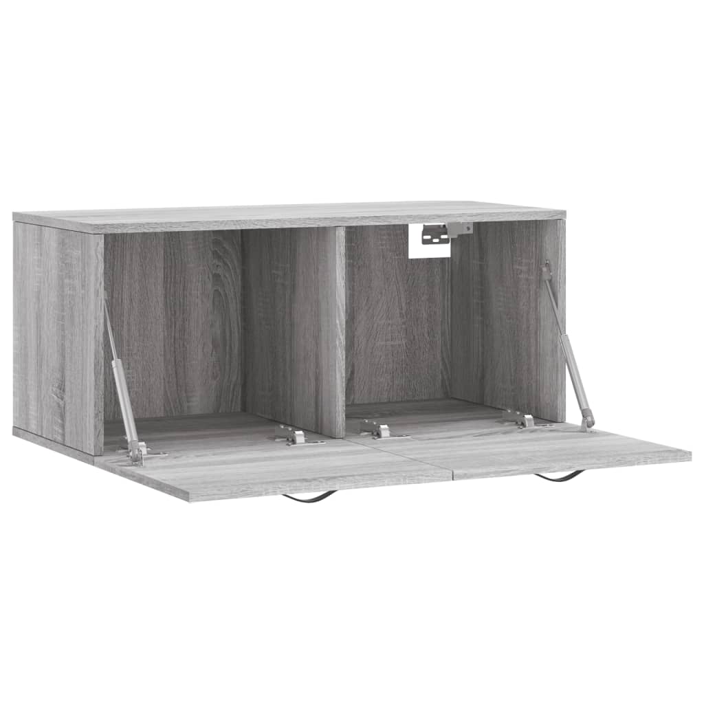 Mobile a Parete Grigio Sonoma 80x36,5x35cm in Legno Multistrato - homemem39